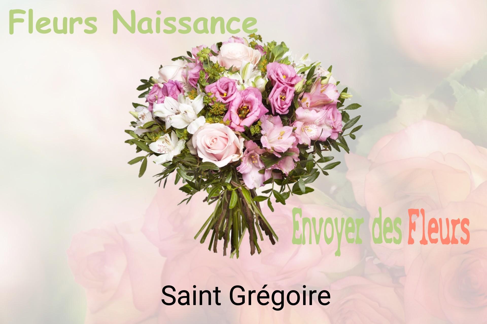 Bouquet de fleurs de naissance livré à Saint-Grégoire